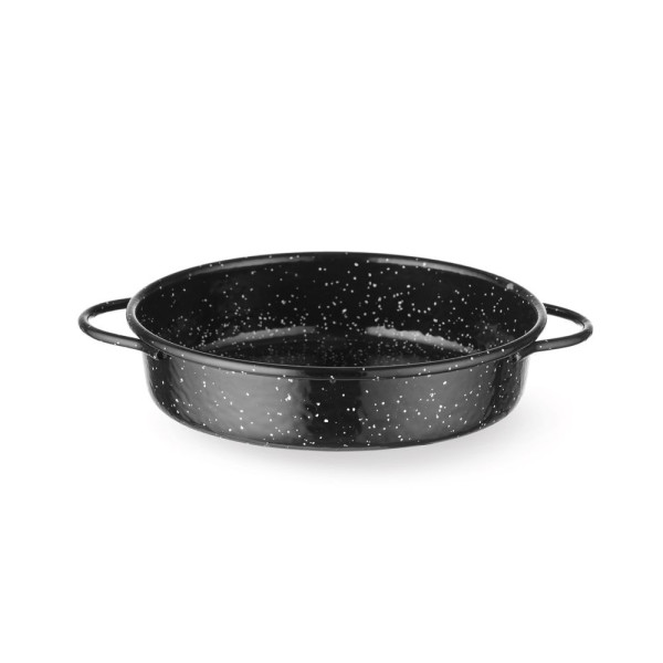 Casserole edény, zománcozott, HENDI, Fekete, ⌀160x(H)45mm 622544