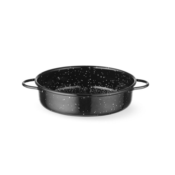 Casserole edény, zománcozott, HENDI, Fekete, ⌀160x(H)45mm 622544