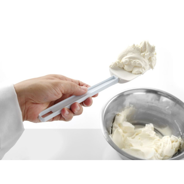Spatula, kanál alakú, HENDI, Kitchen Line, Fehér, 254x57mm 659458