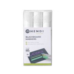Tábla filctollak 15 mm, HENDI, 3 fehér filctoll 664223