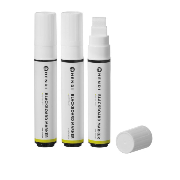 Tábla filctollak 15 mm, HENDI, 3 fehér filctoll 664223