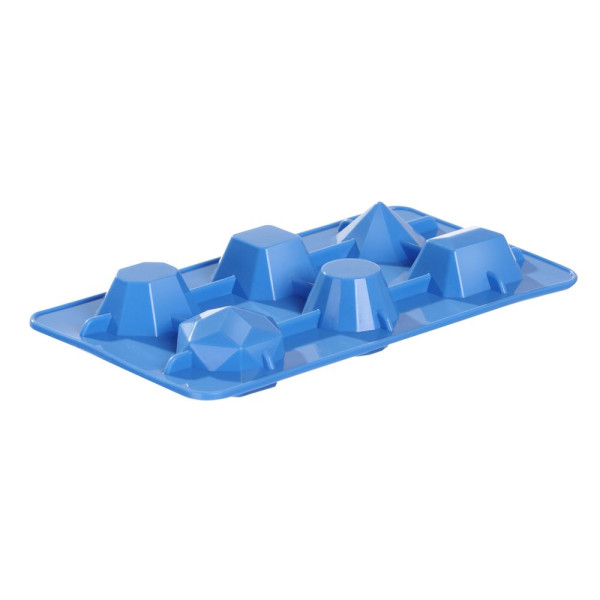 Jégkocka forma drágakő, BarUp, Kék, 2 db., 190x105x(H)30mm 679012