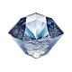 Jégkocka forma drágakő, BarUp, Kék, 2 db., 190x105x(H)30mm 679012