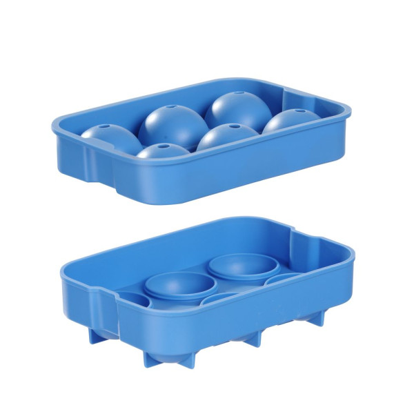 Jégkocka forma whiskey golyó, BarUp, Kék, 180x125x(H)50mm 679029