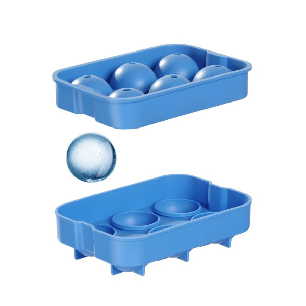 Jégkocka forma whiskey golyó, BarUp, Kék, 180x125x(H)50mm 679029