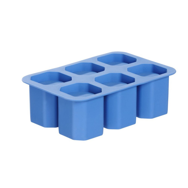 Jégkocka forma feles pohár, BarUp, Kék, 125x190x(H)60mm 679050