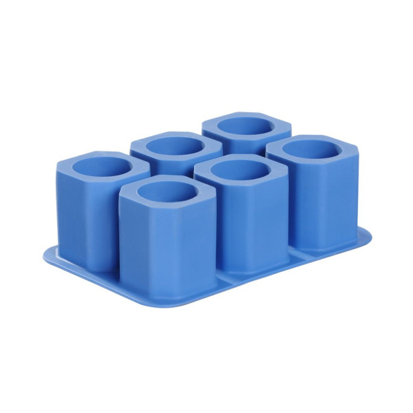 Jégkocka forma feles pohár, BarUp, Kék, 125x190x(H)60mm 679050