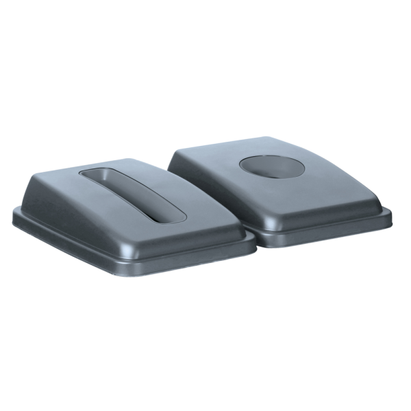 Fedő nyílással 60 l-es téglalap alakú tartályhoz, HENDI, Világos szürke, 660x470x(H)30mm 691144