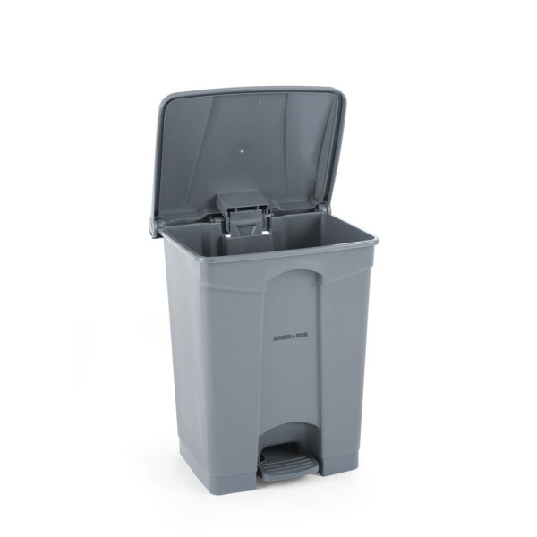 Pedálos hulladékgyűjtő tartály, AmerBox, 87L, Világos szürke, 500x410x(H)815mm 691168