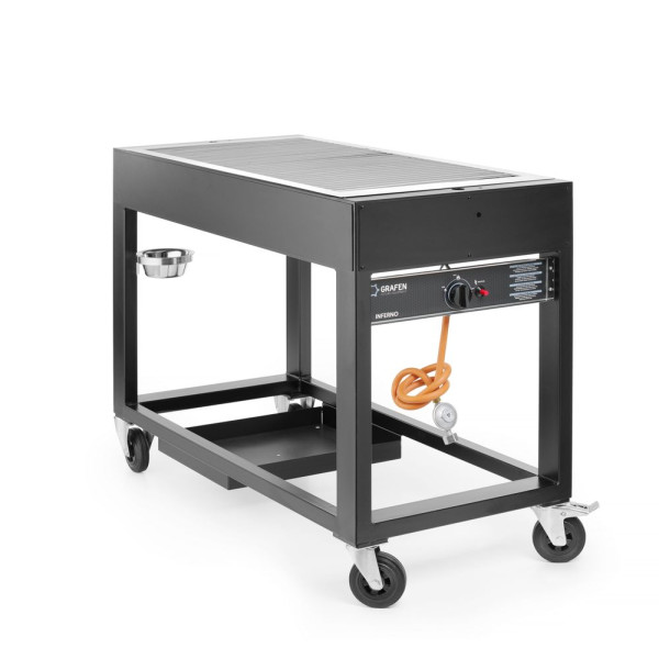 Gázgrill Tampa, HENDI, Fekete, 10kW, 1260x580x(H)900mm 700044