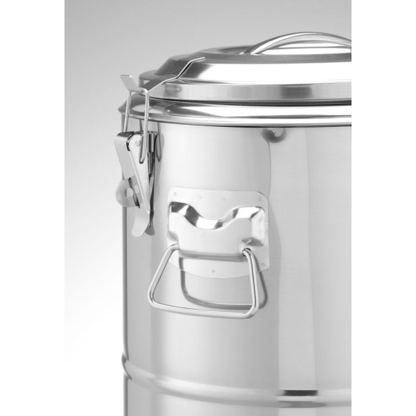 Szigetelt hordozható tartály, HENDI, Kitchen Line, 19L, Ezüst, ⌀350x(H)400mm 708088