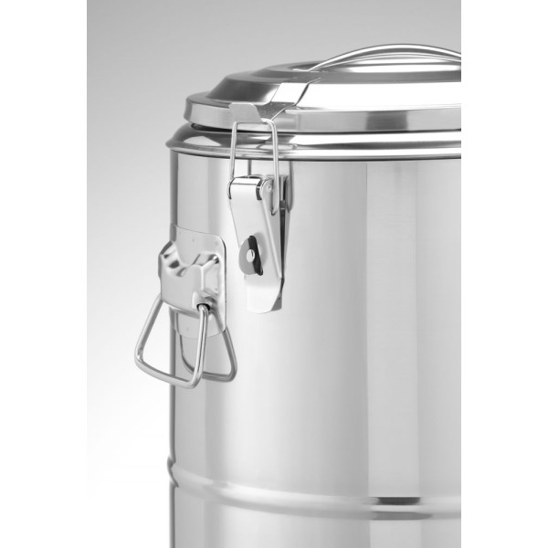 Szigetelt hordozható tartály, HENDI, Kitchen Line, 19L, Ezüst, ⌀350x(H)400mm 708088