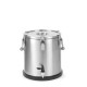 Szigetelt hordozható ételtárolóedény – csappal, HENDI, Profi Line, 15L, Ezüst, ⌀330x(H)280mm 710135