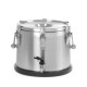 Szigetelt hordozható ételtárolóedény – csappal, HENDI, Profi Line, 20L, Ezüst, ⌀330x(H)360mm 710227