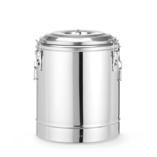Szigetelt hordozható tartály, HENDI, Kitchen Line, 23L, Ezüst, ⌀350x(H)440mm 710241