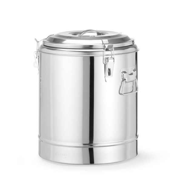 Szigetelt hordozható tartály, HENDI, Kitchen Line, 23L, Ezüst, ⌀350x(H)440mm 710241