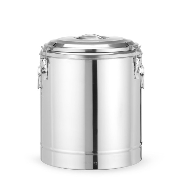 Szigetelt hordozható tartály, HENDI, Kitchen Line, 36L, Ezüst, ⌀400x(H)500mm 710258