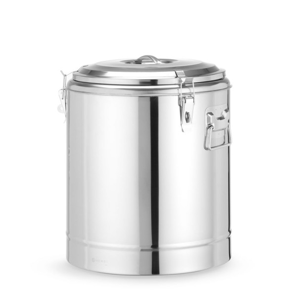 Szigetelt hordozható tartály, HENDI, Kitchen Line, 36L, Ezüst, ⌀400x(H)500mm 710258