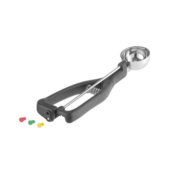 Fagylaltadagoló kanál balkezeseknek, Stöckel, 1/30, Fekete, ⌀49x(H)mm 755204