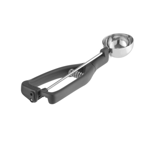 Fagylaltadagoló kanál balkezeseknek, Stöckel, 1/40, Fekete, ⌀45x(H)mm 755228