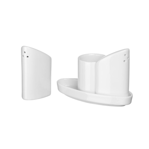 Só- és borsszóró készlet fogpiszkáló tartóval, HENDI, 125x54x(H)90mm 786420