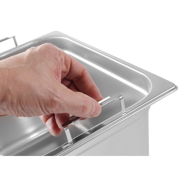 GN tartály visszahúzható fogantyúkkal, HENDI, GN 1/1, 14L, 530x325x(H)100mm 803240