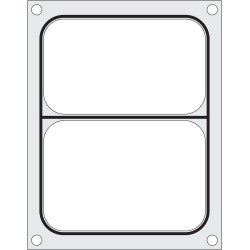 Tálcatömítő mátrix, HENDI, kétszakaszos tartály, 227 x 178 mm 805596