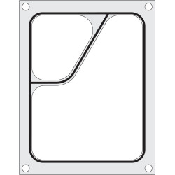 Tálcatömítő mátrix, HENDI, Tweedelige colt tartály 227x178 mm 805640