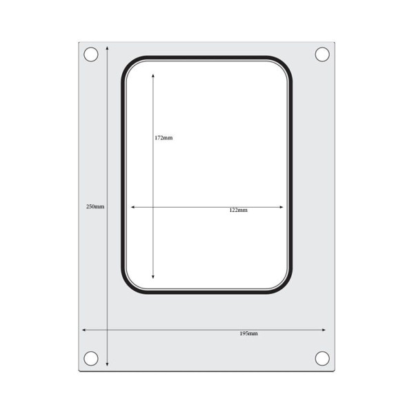 Tálcatömítő mátrix, HENDI, tartály 187 x 137 mm 805664