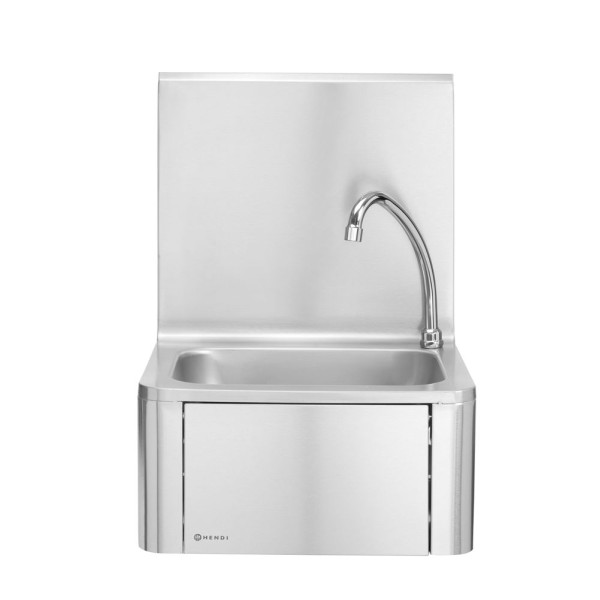 Konyhai mosdó - térddel működtethető csapteleppel, HENDI, 400x330x(H)560mm 810309