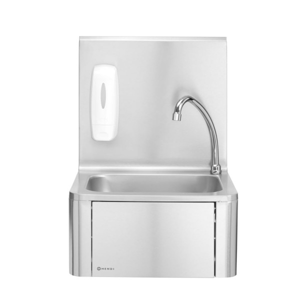 Konyhai mosdó - térddel működtethető csapteleppel, HENDI, 400x330x(H)560mm 810309