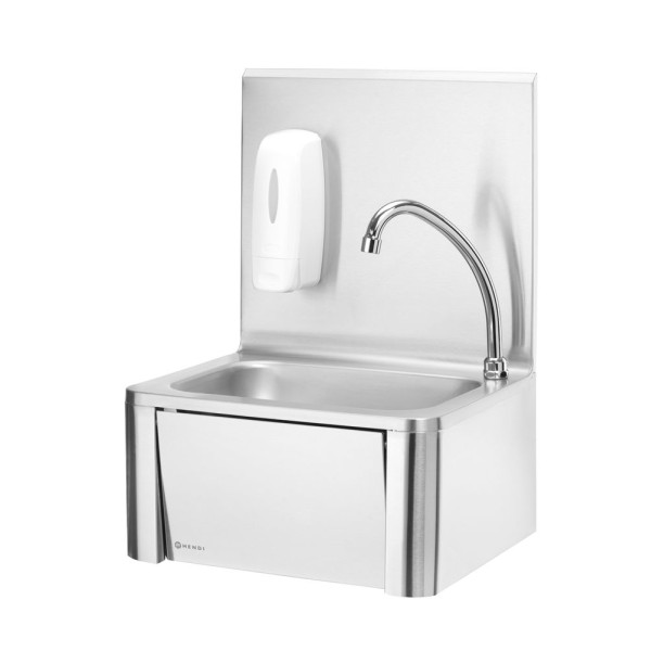 Konyhai mosdó - térddel működtethető csapteleppel, HENDI, 400x330x(H)560mm 810309