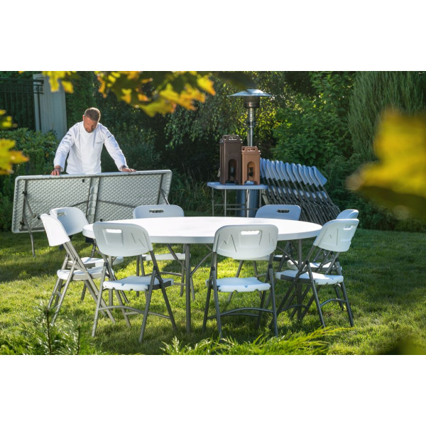 Büfé asztal kerek összehajtható, AmerBox, ⌀1500x(H)740mm 810996