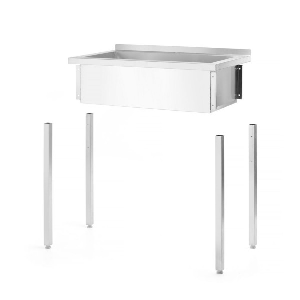 Mosdóasztal medence nélkül – csavaros első burkolattal, HENDI, Budget Line, 1000x600x(H)850mm 811023