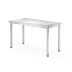 Polc nélküli központi munkaasztal, csavarozott szerkezettel, HENDI, Profi Line, 1200x600x(H)850mm 811283