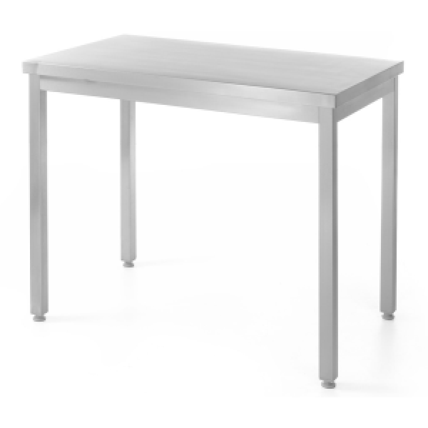 Polc nélküli központi munkaasztal, csavarozott szerkezettel, HENDI, Profi Line, 1400x600x(H)850mm 811290