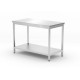 Központi asztal polccal – csavarozott, mélység: 600 mm, HENDI, Profi Line, 1200x600x(H)850mm 811528