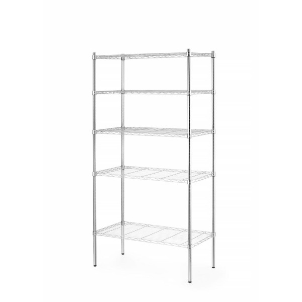 Tárolóállvány 5 polccal, HENDI, Króm, 910x455x(H)1830mm 812204