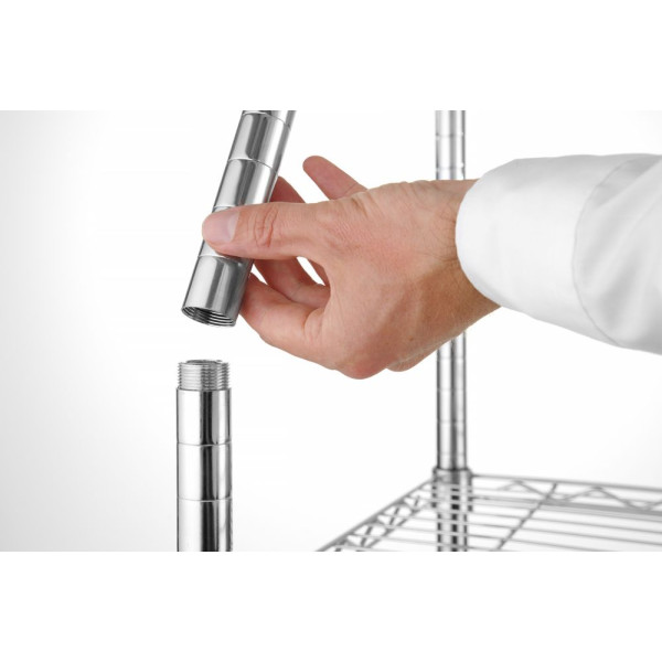 Tárolóállvány 5 polccal, HENDI, Króm, 910x455x(H)1830mm 812204