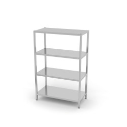 Tárolóállvány 4 teljes polccal – csavarozott, HENDI, Kitchen Line, 1000x400x(H)1800mm 812525