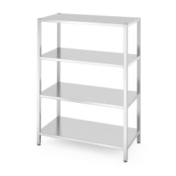 Tárolóállvány 4 teljes polccal – csavarozott, HENDI, Kitchen Line, 1200x600x(H)1800mm 812563