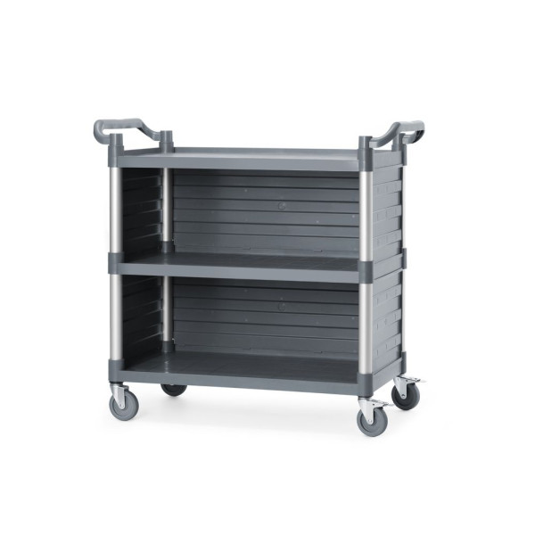 3 polcos polipropilén szervizkocsi, nagy, AmerBox, 1010x500x(H)960mm 816264