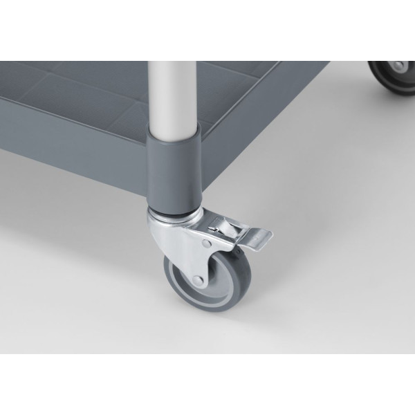 3 polcos polipropilén szervizkocsi, nagy, AmerBox, A polc oldalpaneljeit tartalmazza, 1010x500x(H)960mm 816271