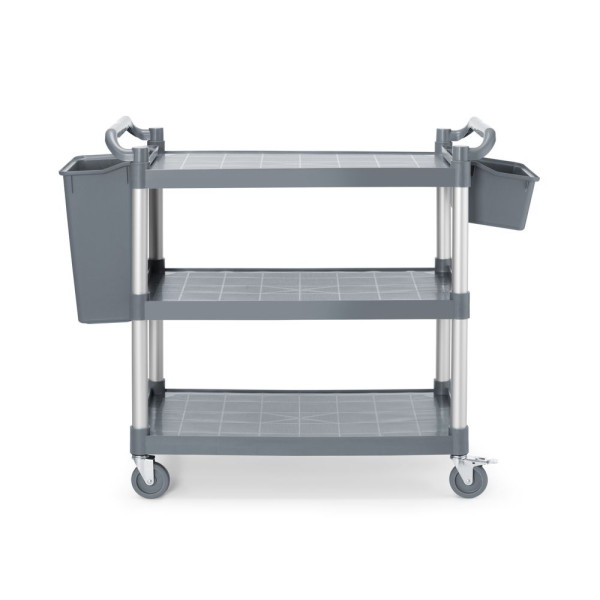 3 polcos polipropilén szervizkocsi, nagy, AmerBox, A polc oldalpaneljeit tartalmazza, 1010x500x(H)960mm 816271