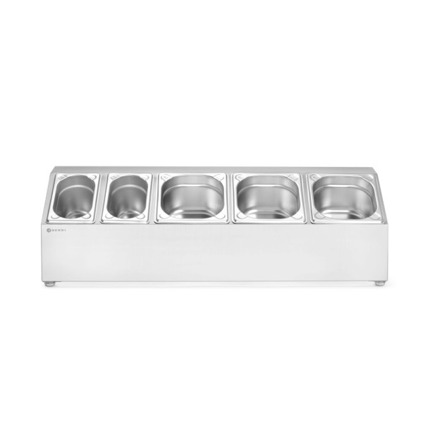 Gastronorm edénytartó, HENDI, 5 rekesz, 745x245x(H)215mm 820049