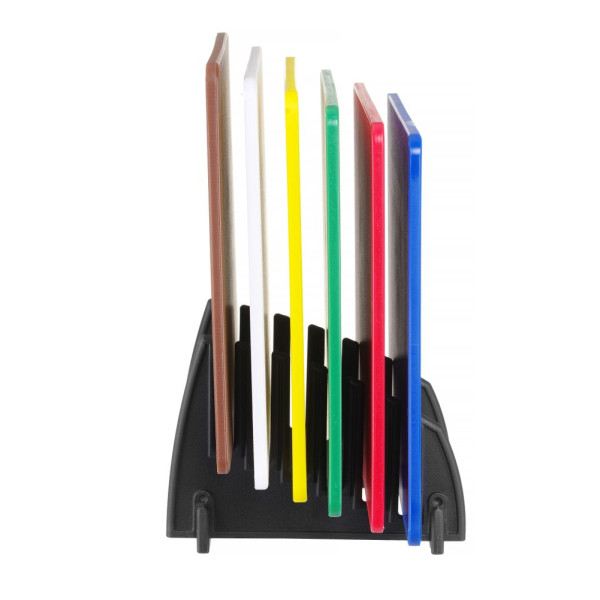 6 darabos HACCP vágódeszka-készlet tartóval, HENDI, 6 db., 450x300mm 825686