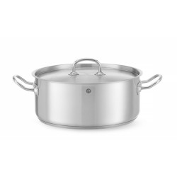 Alacsony lábas - fedéllel, HENDI, Kitchen Line, 7,3L, ⌀280x(H)120mm 836033