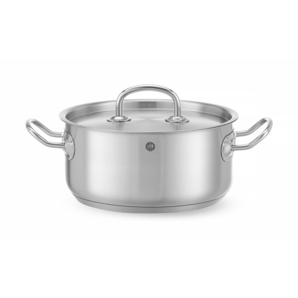 Alacsony lábas - fedéllel, HENDI, Kitchen Line, 7,3L, ⌀280x(H)120mm 836033