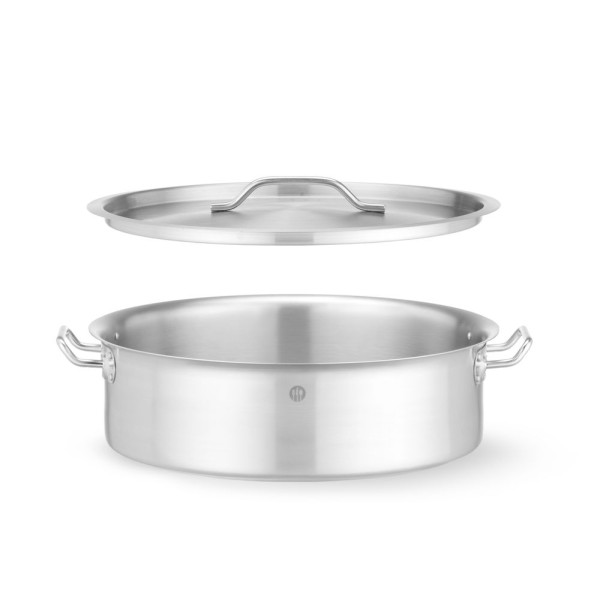 Edény fedővel, HENDI, 10,8L, ⌀360x(H)139mm 836521