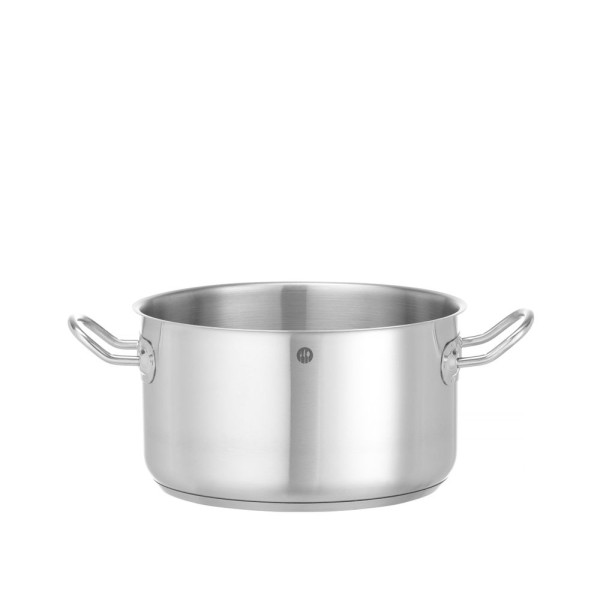 Főzőedény közepes méretű - fedél nélkül, HENDI, Kitchen Line, 6L, ⌀240x(H)135mm 837726